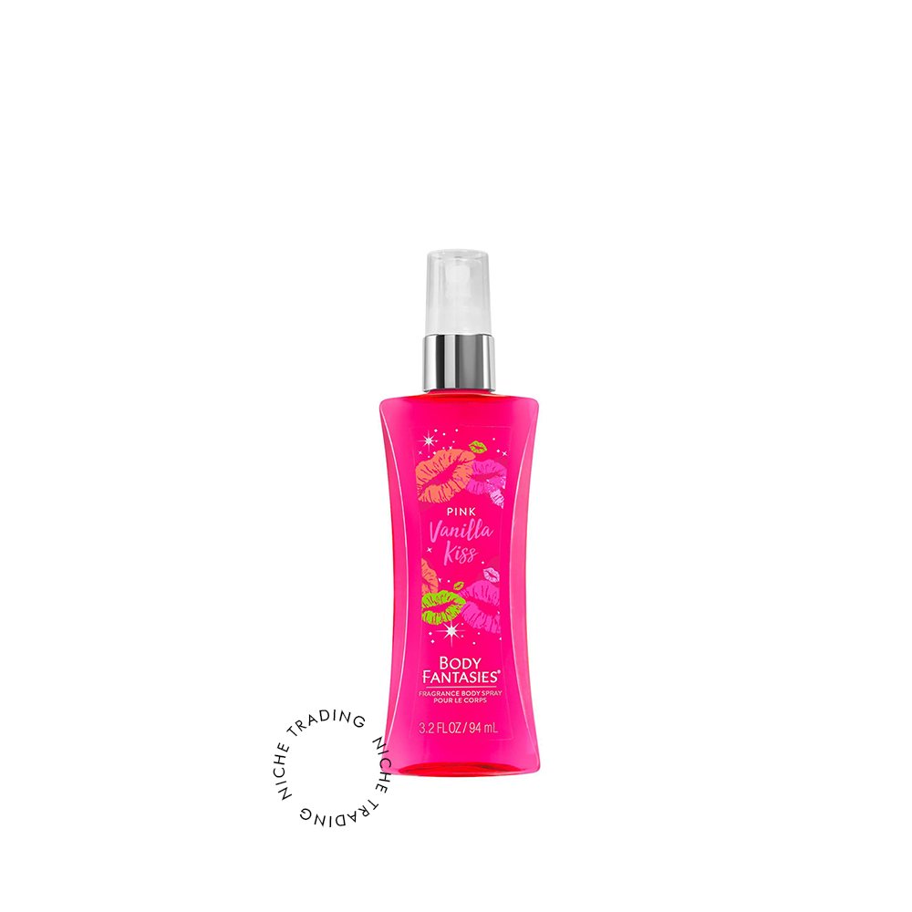 Body Fantasies Signature Pink Vanilla Kiss Fantasy Body Spray 94ml - Body Fantasies | Niche Trading Qatar