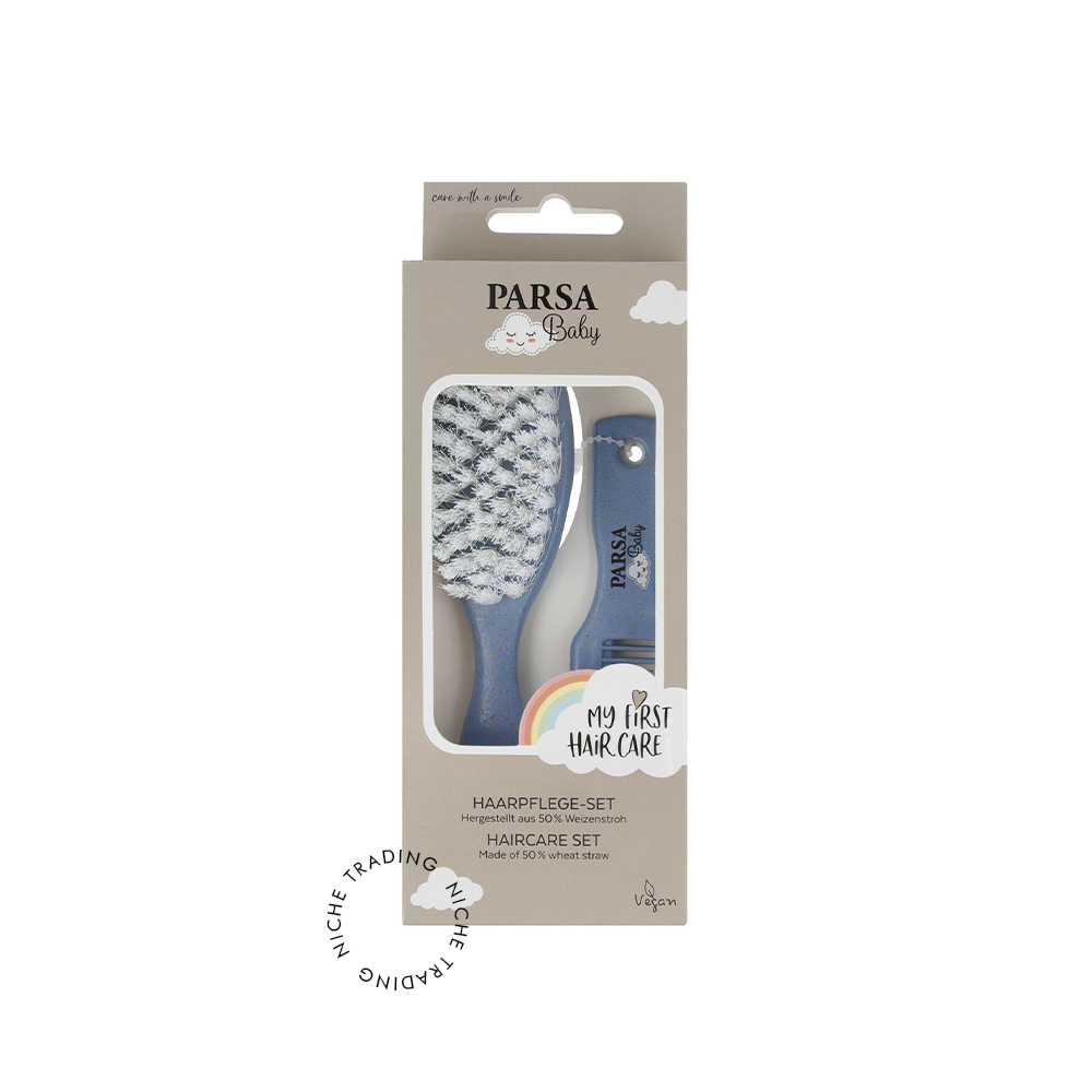 Baby hair care set wheat straw blue