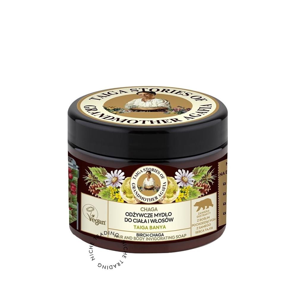 Taiga Stories. Hair and Body Invigorating Soap Birch Chaga, 300ml - Taiga Stories | Niche Trading Qatar