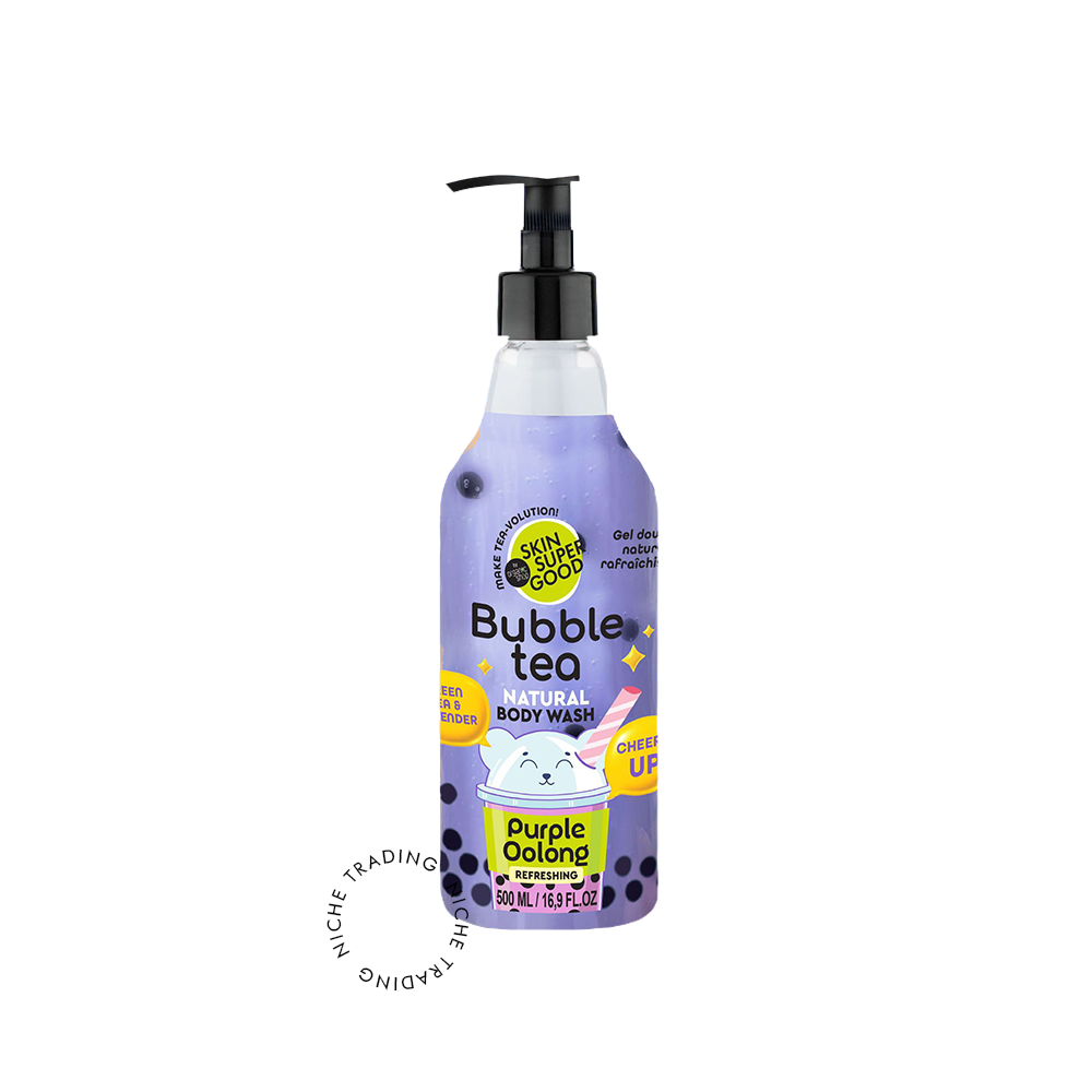Bubble Tea. Purple Oolong Refreshing Body Wash. Green Tea & Lavender, 500ml - Organic Shop | Niche Trading Qatar