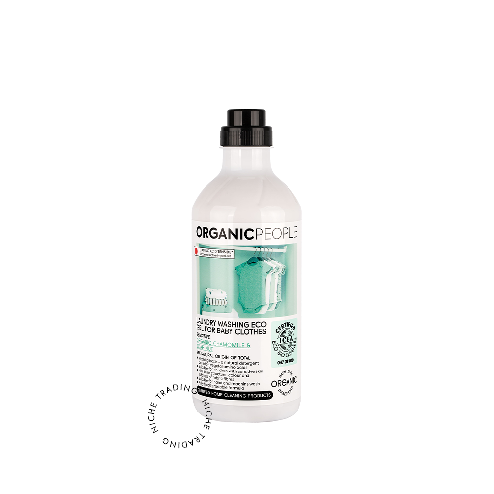 Organic People. Laundry washing eco gel for baby clothes sensitive. Organic Chamomile & Soap nut...