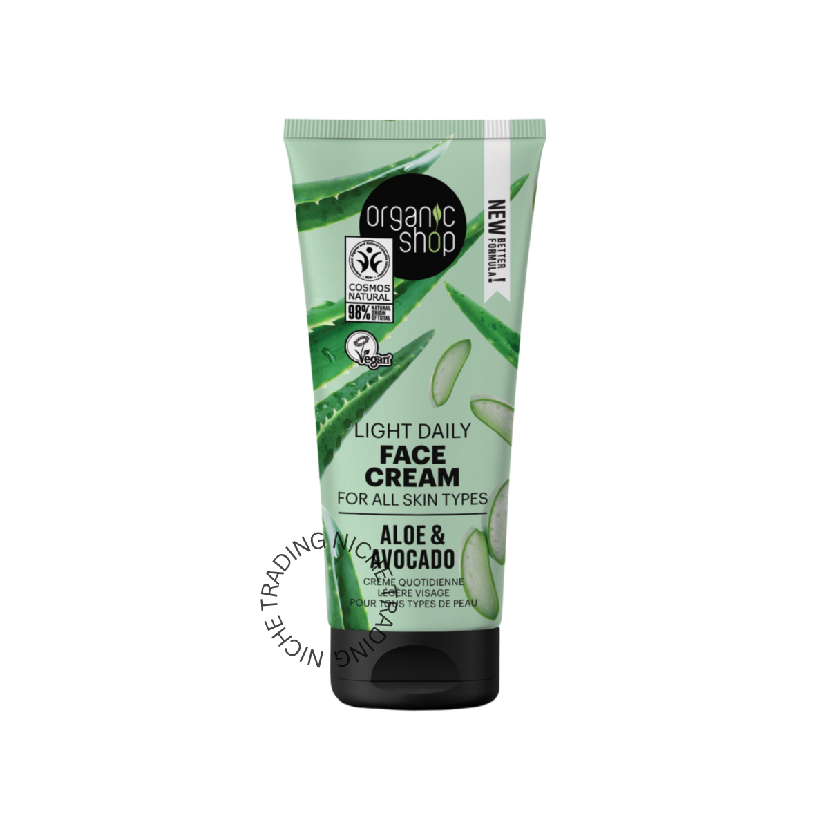 OS Light Daily Face Cream for All Skin Types Avocado and Aloe, 50ml - Organic Shop | Niche Trading Qatar