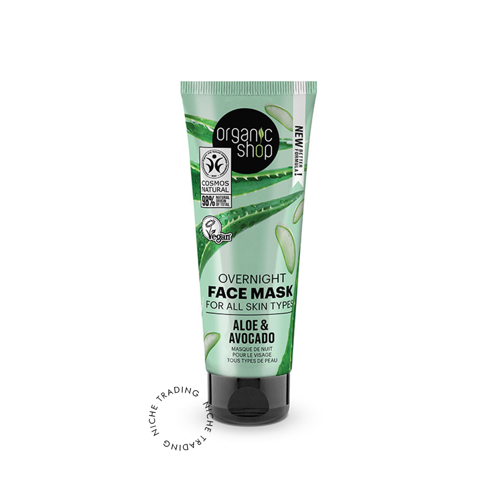OS Overnight Face Mask for all skin types Avocado and Aloe, 75ml