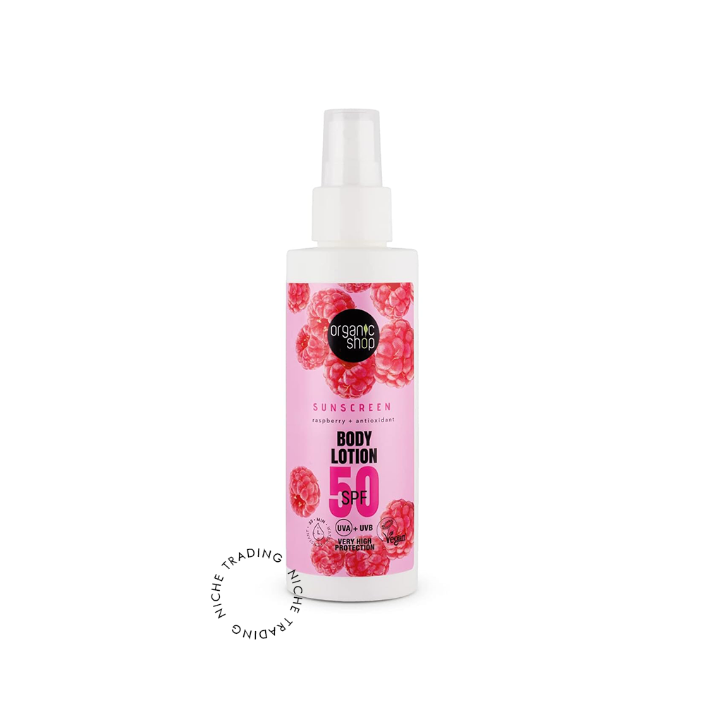 OS Sun. Sunscreen Body Lotion 50 SPF, 150ml - Organic Shop | Niche Trading Qatar