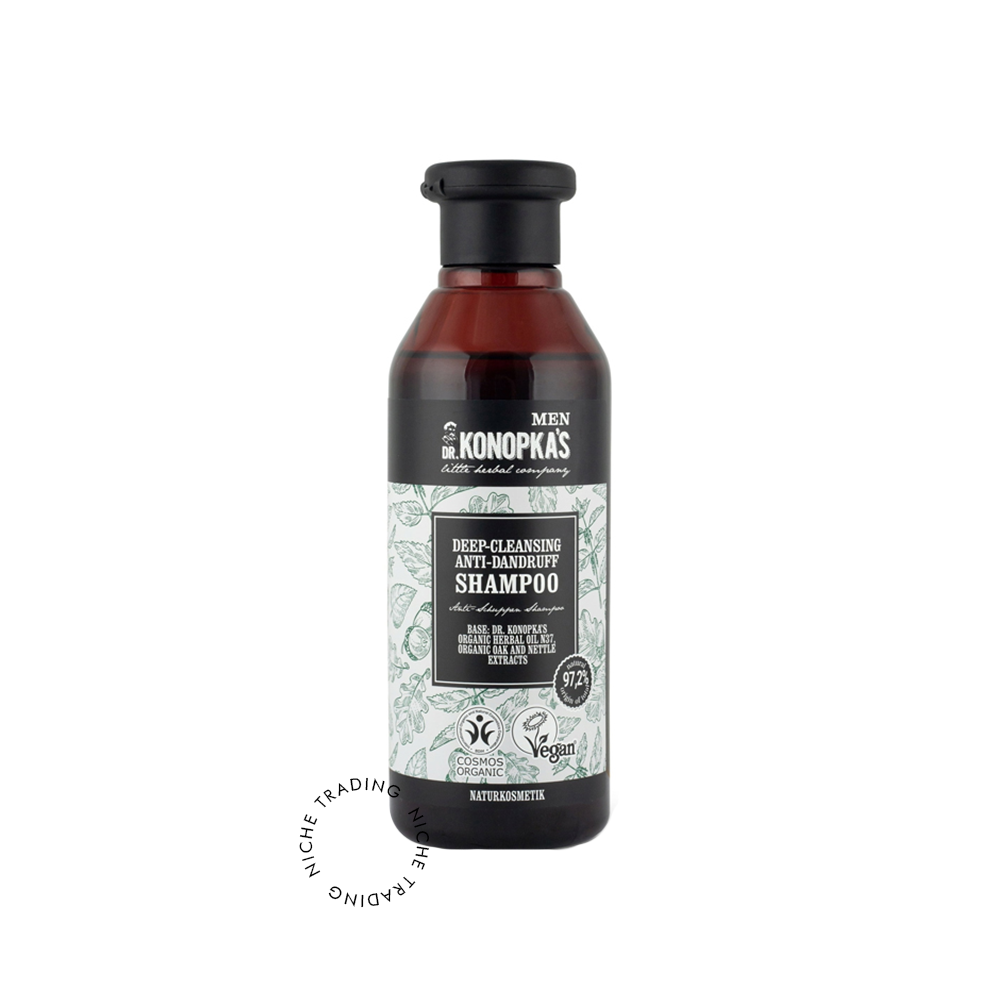 Men Deep-Cleansing Anti-Dandruff Shampoo 280ml - Dr. Konokpa | Niche Trading Qatar