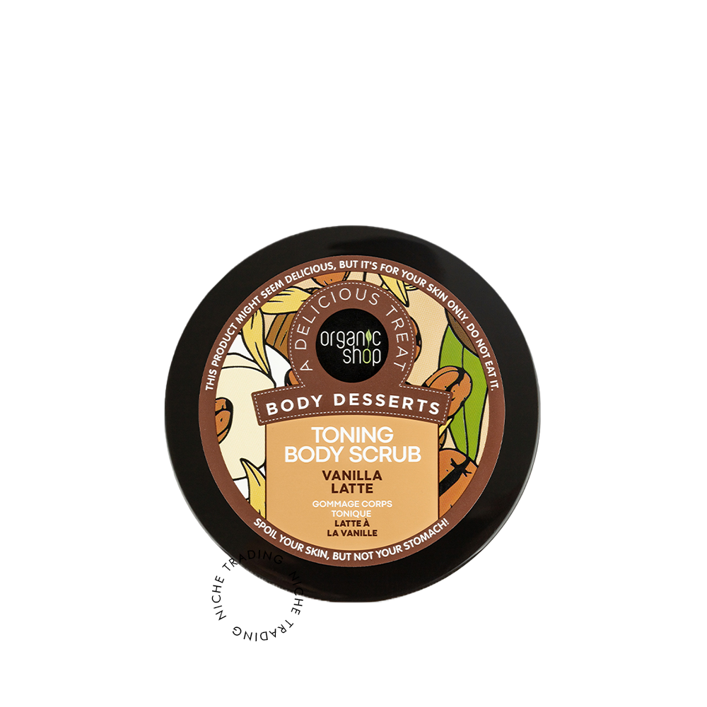 Organic Shop Body Desserts Toning Body Scrub Vanilla Latte, 450ml - Organic Shop | Niche Trading Qatar