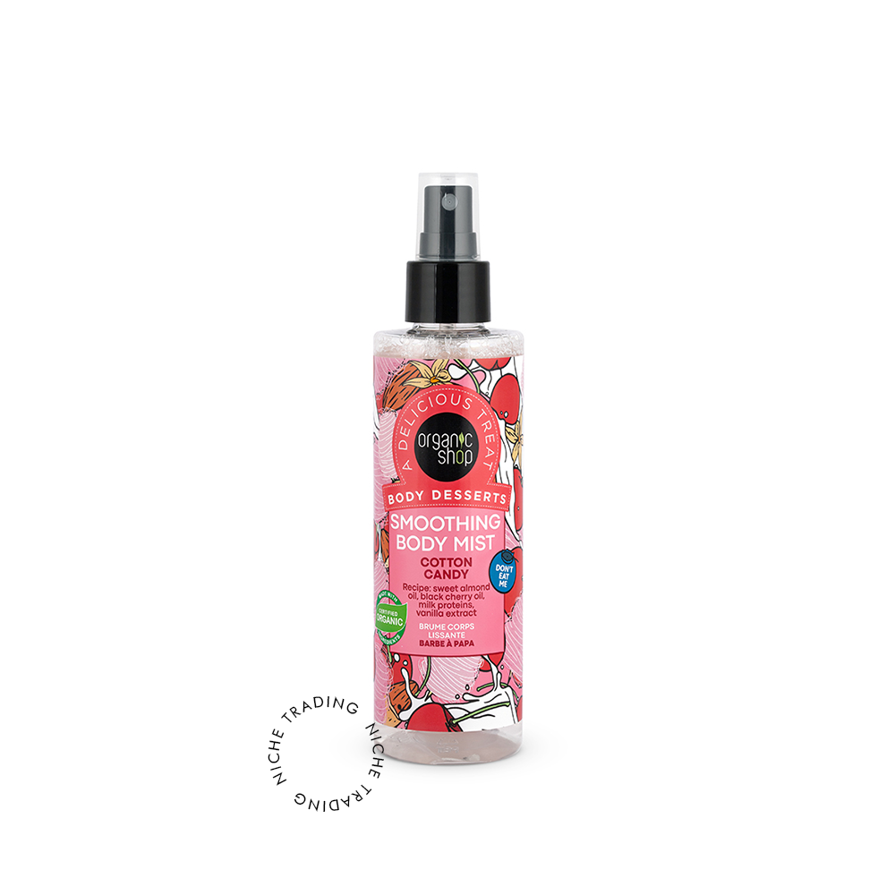 Organic Shop Body Desserts Smoothing Body Mist Cotton Candy, 200ml - Organic Shop | Niche Trading Qatar