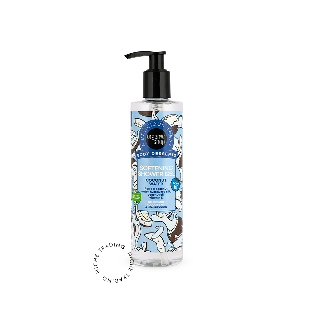 Organic Shop Body Desserts Softening Shower Gel Coconut Water, 280ml - Organic Shop | Niche Trading Qatar