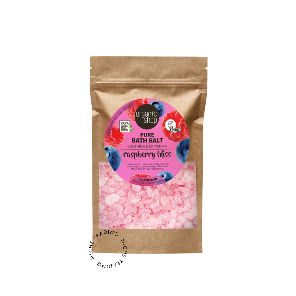Os Raspberry Bliss. Pure Bath Salt, 500g - Organic Shop | Niche Trading Qatar