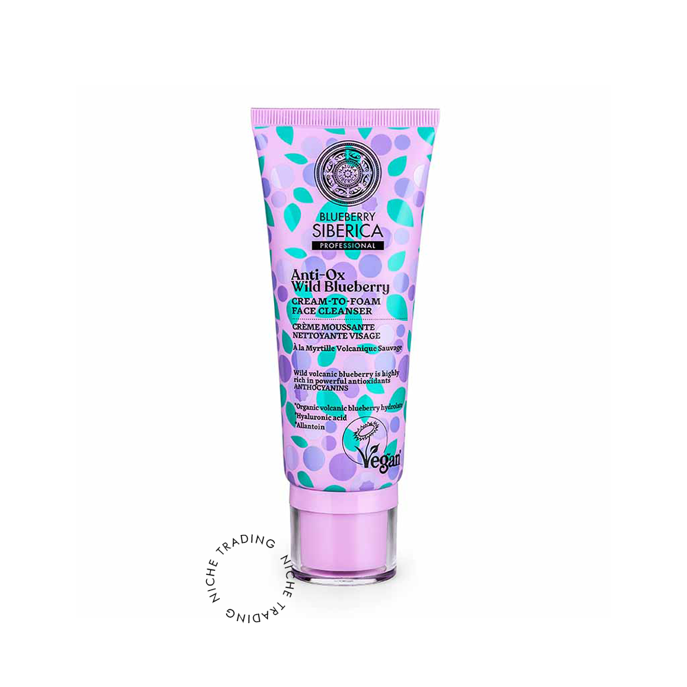 Natura Siberica Wild Blueberry. Cream-to-foam face cleanser, 100ml