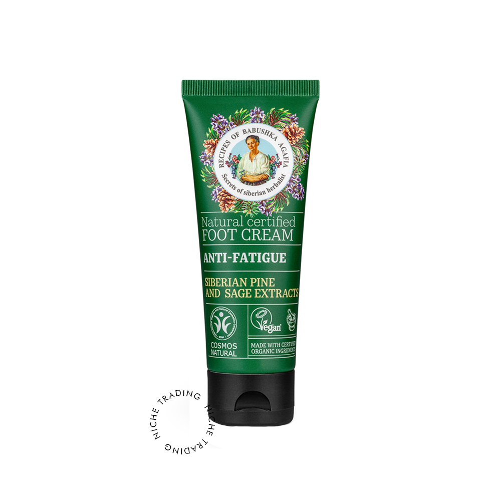 RBA. Natural certified foot cream Anti fatigue, 75ml