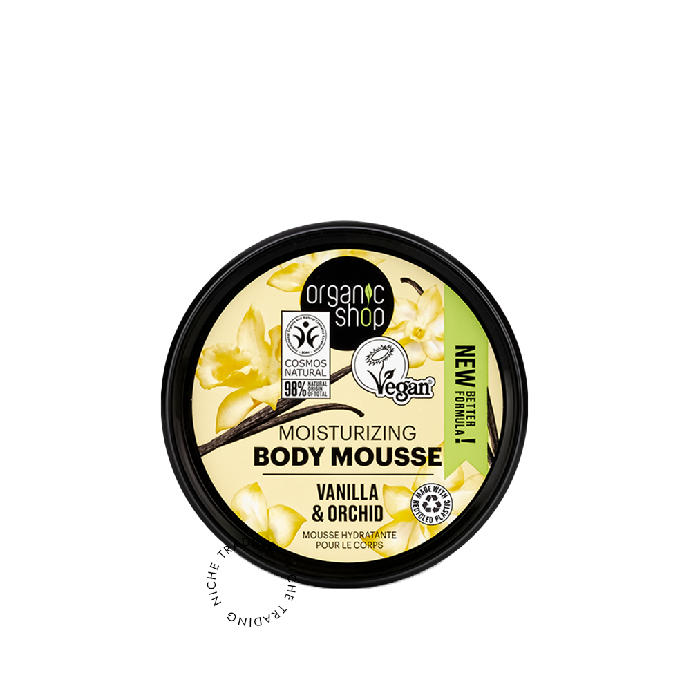 OS Moisturizing Body Mousse Vanilla, 250ml - Organic Shop | Niche Trading Qatar