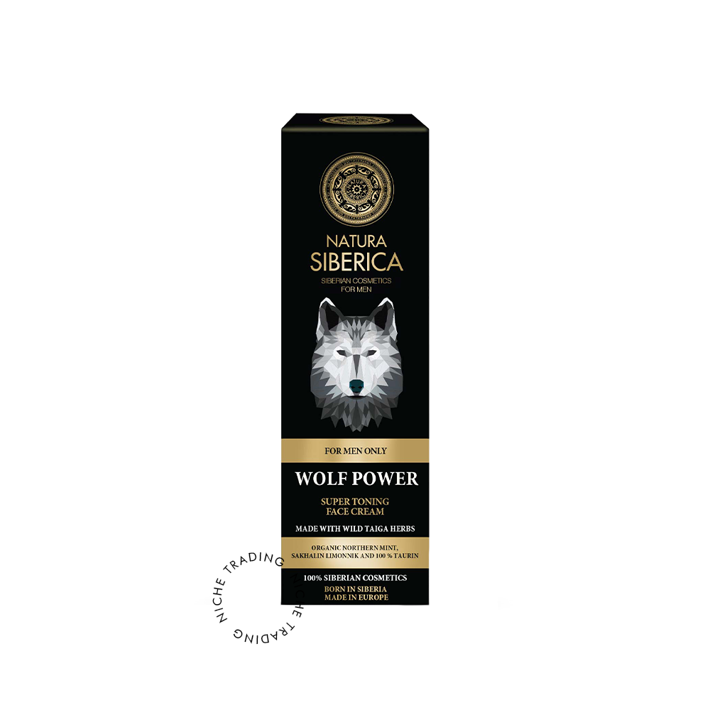 NS Men Super Toning Face Cream Wolf Power, 50ml - Natura Siberica | Niche Trading Qatar