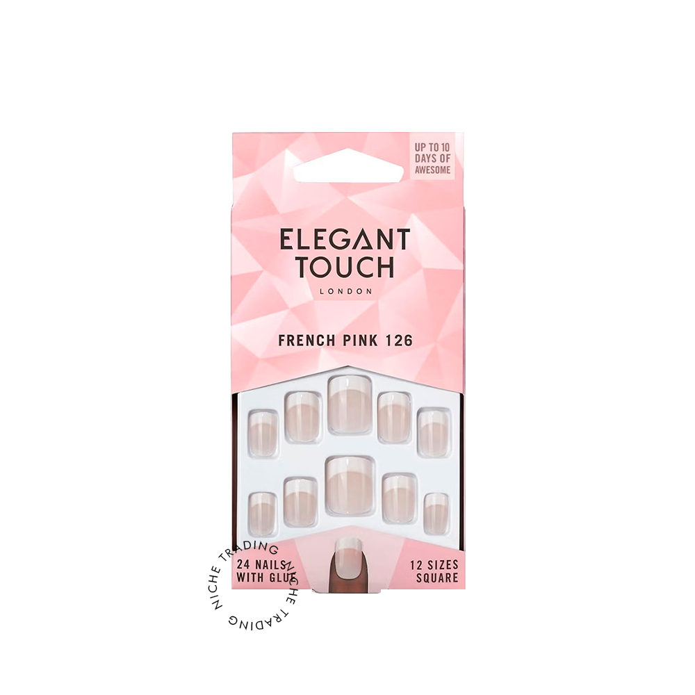 Elegant Touch French Pink 126 Nails - Elegant Touch | Niche Trading Qatar