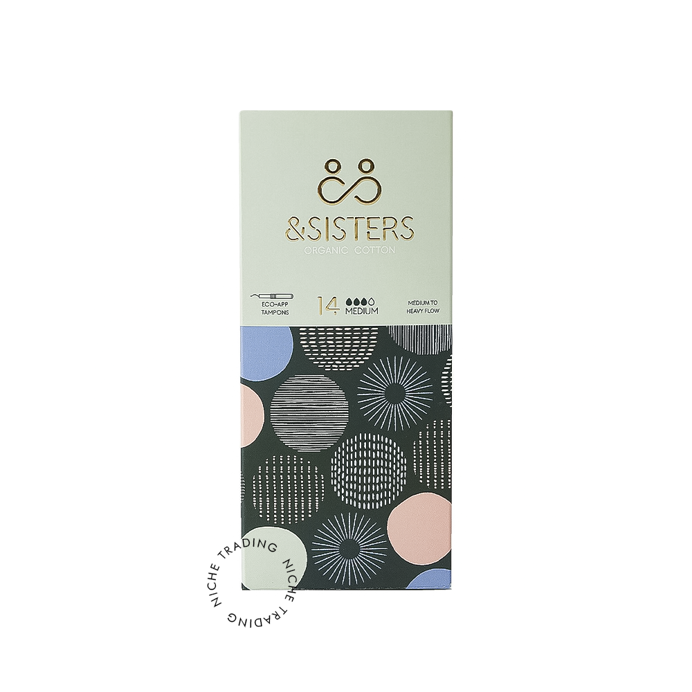 &Sisters Organic Cotton Eco-Applicator Tampons | Medium (14 pack)