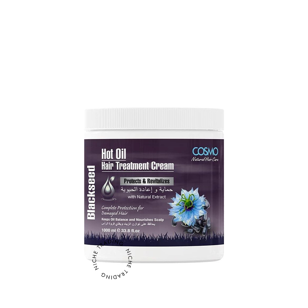 Cosmo Hot Oil Hair Treatment Cream Blackseed 1000ml - Cosmo | Niche Trading Qatar