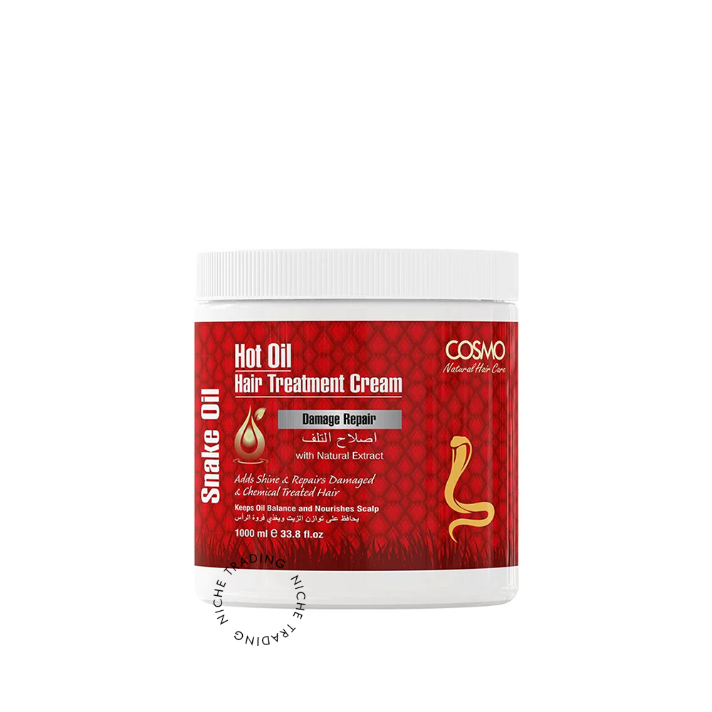 Cosmo Hot Oil Hair Treatment Cream Snake Oil 1000ml - Cosmo | Niche Trading Qatar