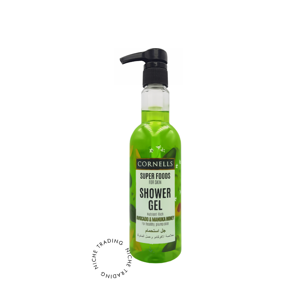 Cornells Avocado & Manuka Honey Shower Gel Super Foods for Skin 500ml - Cornells | Niche Trading Qatar