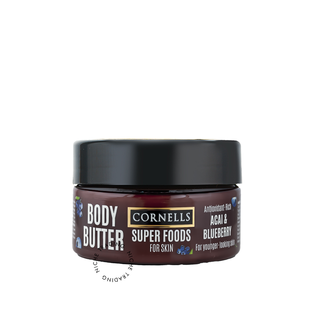 Cornells Acai & Blue Berry Body Butter Super Foods for Skin 250ml - Cornells | Niche Trading Qatar