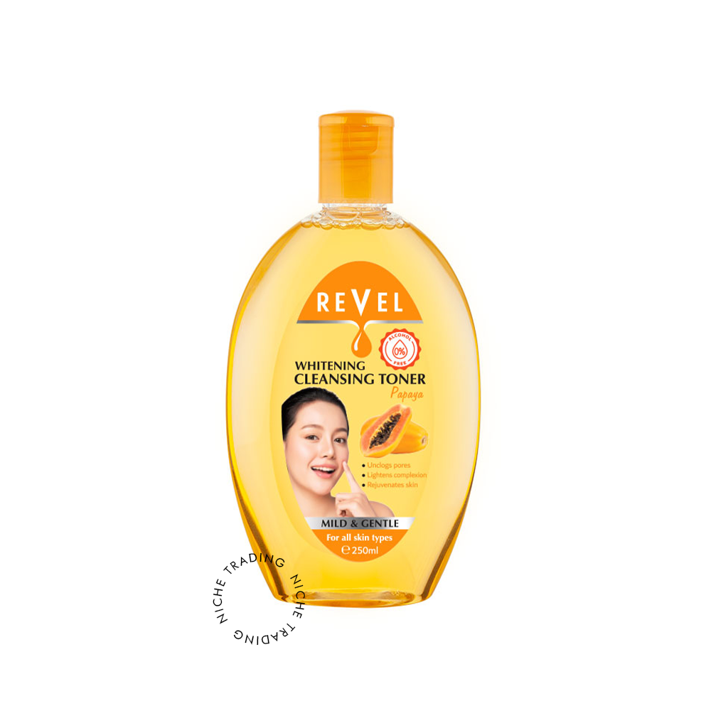 Revel Papaya Whitening Cleansing Toner 250ml - Revel | Niche Trading Qatar