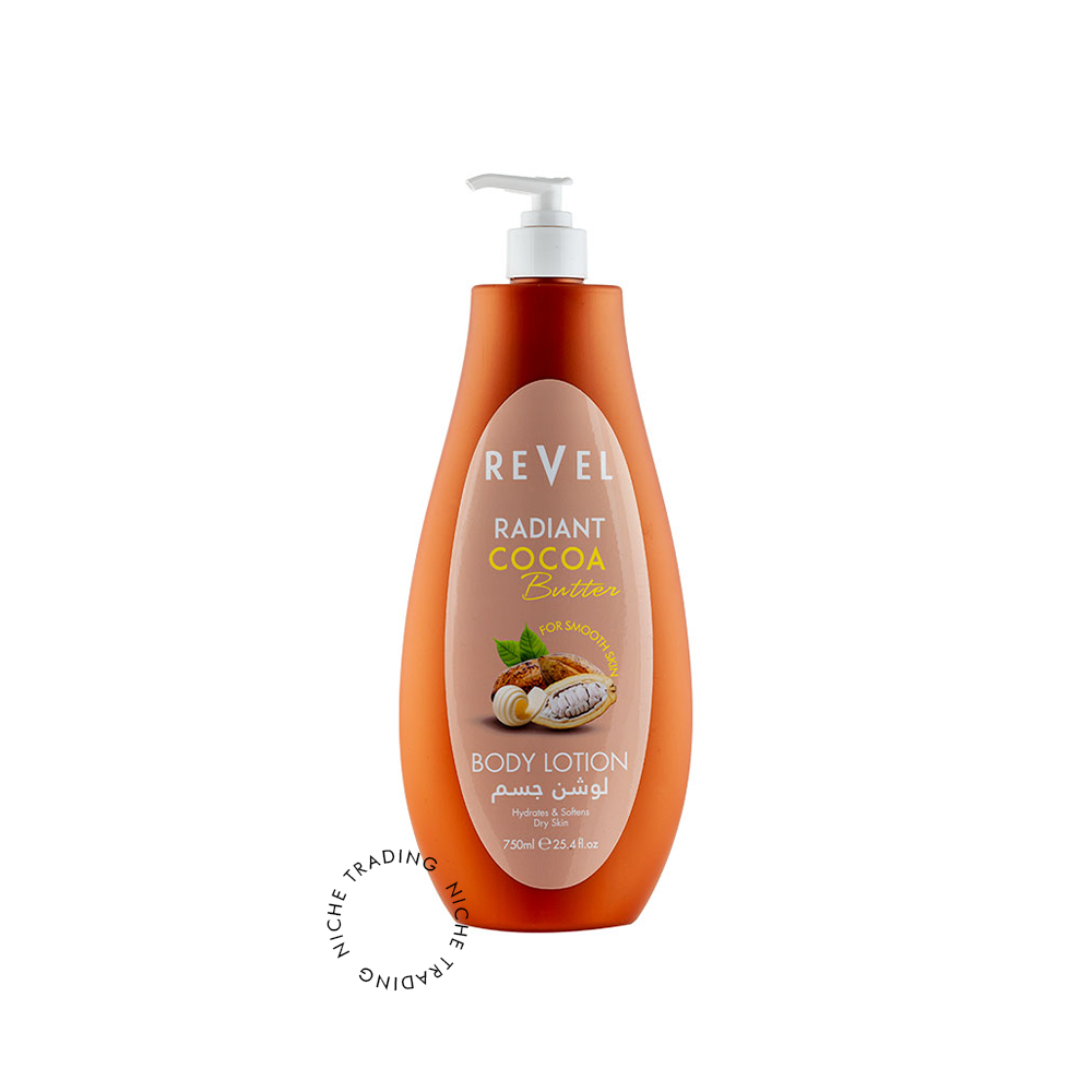 Revel Body Lotion Radiant Cocoa Butter 750ml - Revel | Niche Trading Qatar