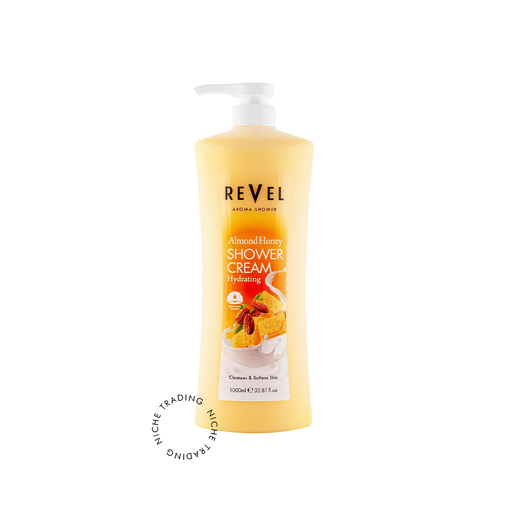 Revel Almond Honey Hydrating Shower Cream 1000ml - Revel | Niche Trading Qatar
