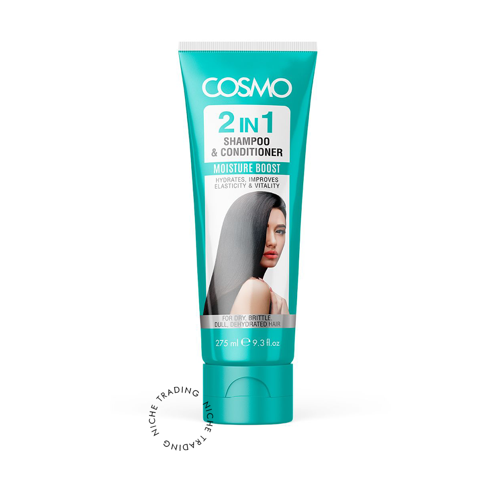 Cosmo Moisture Boost 2in1 Shampoo & Conditioner 275ml - Cosmo | Niche Trading Qatar