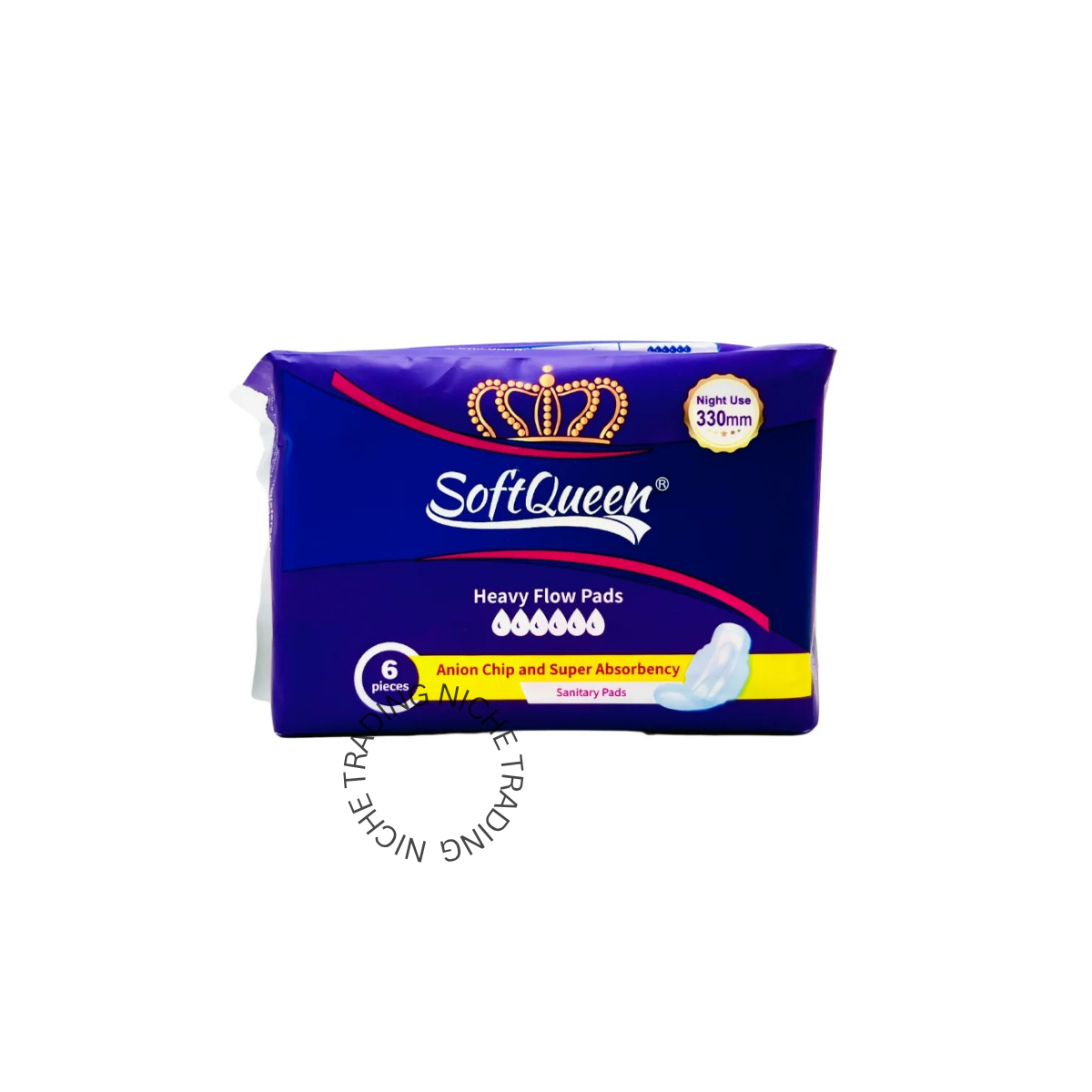 SOFTQUEEN-SANITARY PAD-XL HEAVY FLOW 6 PCS - softqueen | Niche Trading Qatar