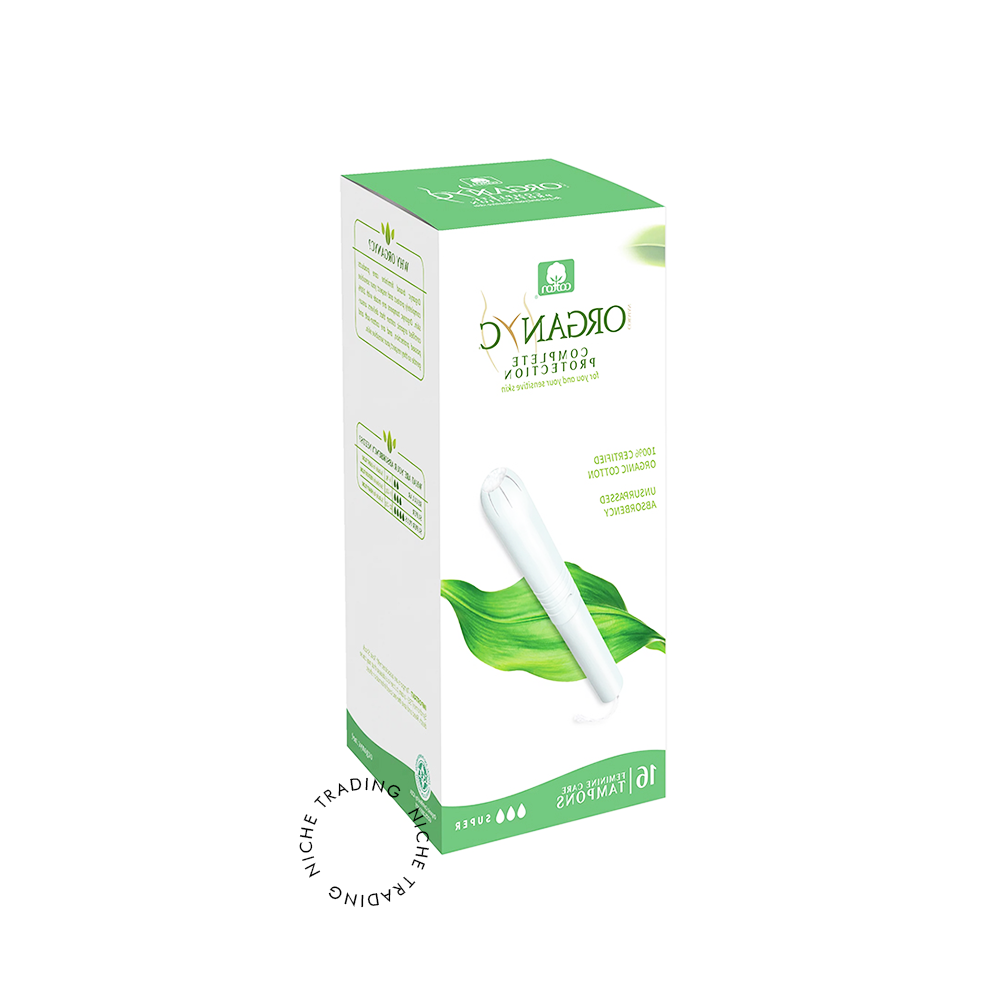 Organyc 100% Organic Cotton Tampons With Cardboard Applicator Super