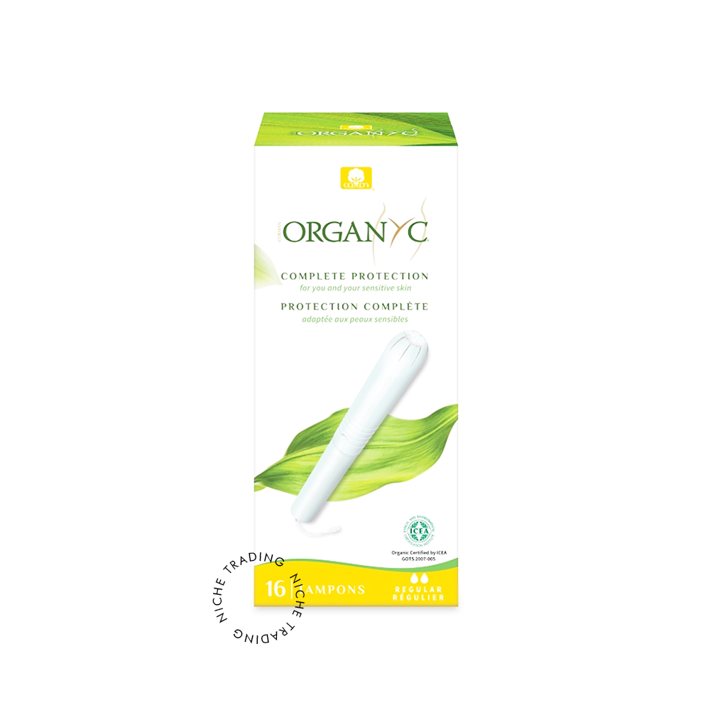 Organyc 100% Organic Cotton Tampons With Cardboard Applicator Regular