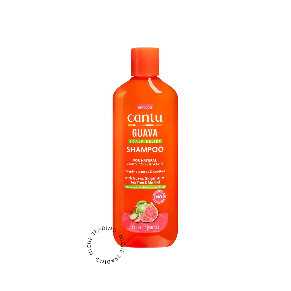 Cantu Guava & Ginger Anti-Dandruff Shampoo 400ml — Scalp Relief for Curly Hair — Available in Qatar