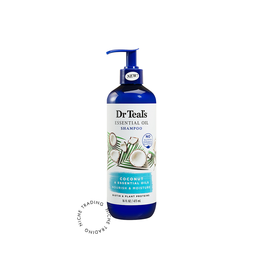 Dr Teal's Coconut & Essential Oils Shampoo - Dr. Teal's | Niche Trading Qatar