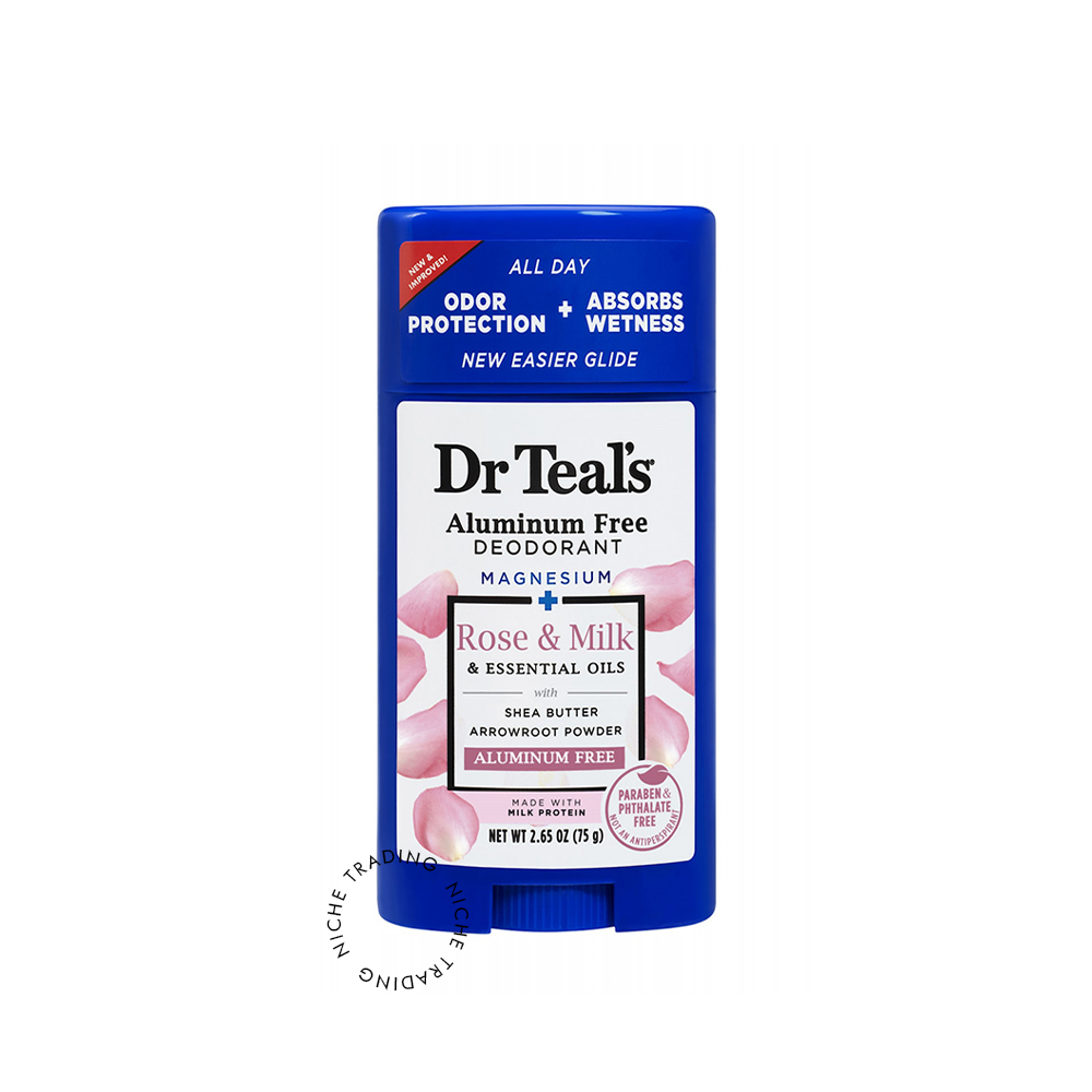 Dr Teal's Rose & Milk Deodorant - Dr. Teal's | Niche Trading Qatar