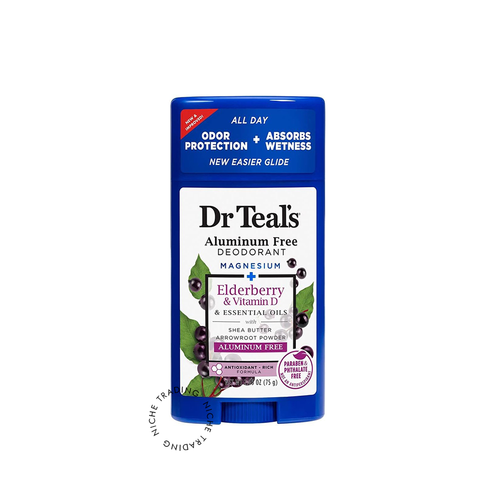 Dr Teals Eldrberry & Vitd Deo Stick 48H 75g - Dr. Teal's | Niche Trading Qatar