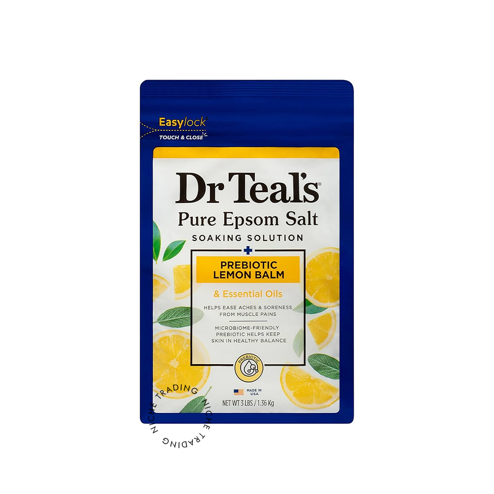 Dr Teals Prebiotic Lemon Balm Epsom Salt 1.36kg - Dr. Teal's | Niche Trading Qatar
