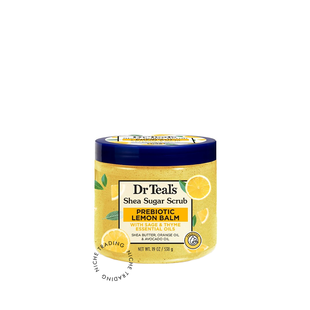 Drt Prebiotic Lemon Balm Sage Sugar Scrub 538g - Dr. Teal's | Niche Trading Qatar