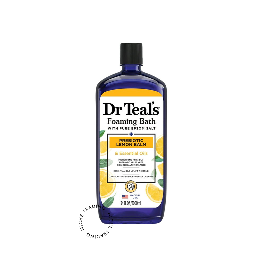 Dr Teals Prebiotic Lemon Balm & Sage Foaming Bath 1000ml - Dr. Teal's | Niche Trading Qatar