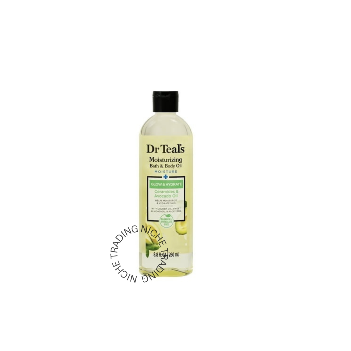Dr. Teal's Glow & Hydrate Moisturizing Bath & Body Oil with Avocado 260ml - Dr. Teal's | Niche Trading Qatar
