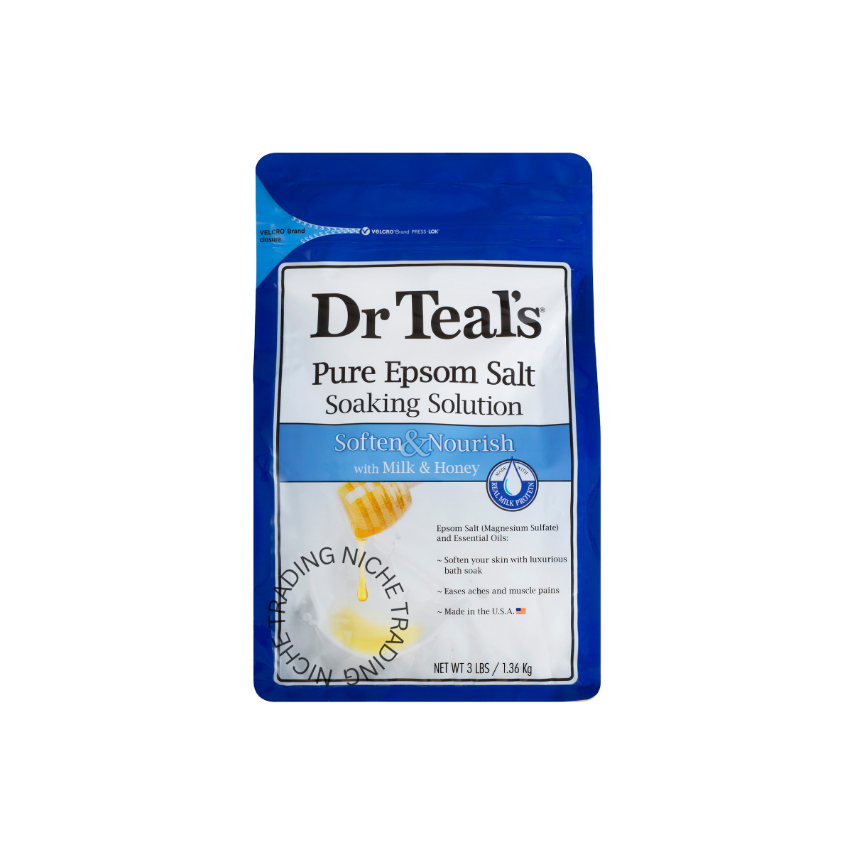 Dr. Teal's Pure Epsom Salt Soaking Solution Soften & Nourish with Milk - Dr. Teal's | Niche Trading Qatar