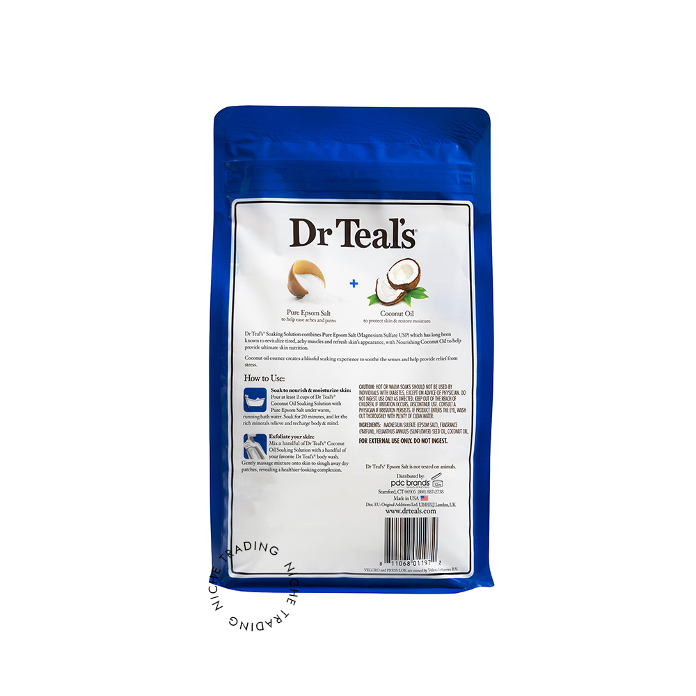 Dr Teals Coconut Oil Pure Epsom Salt Soaking Solution 1.36kg