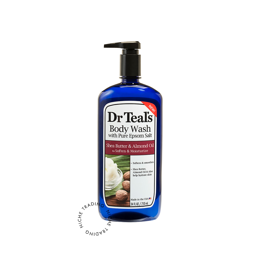 Dr Teal S Shea Butter & Almond Oil Body Wash 710ml - Dr. Teal's | Niche Trading Qatar