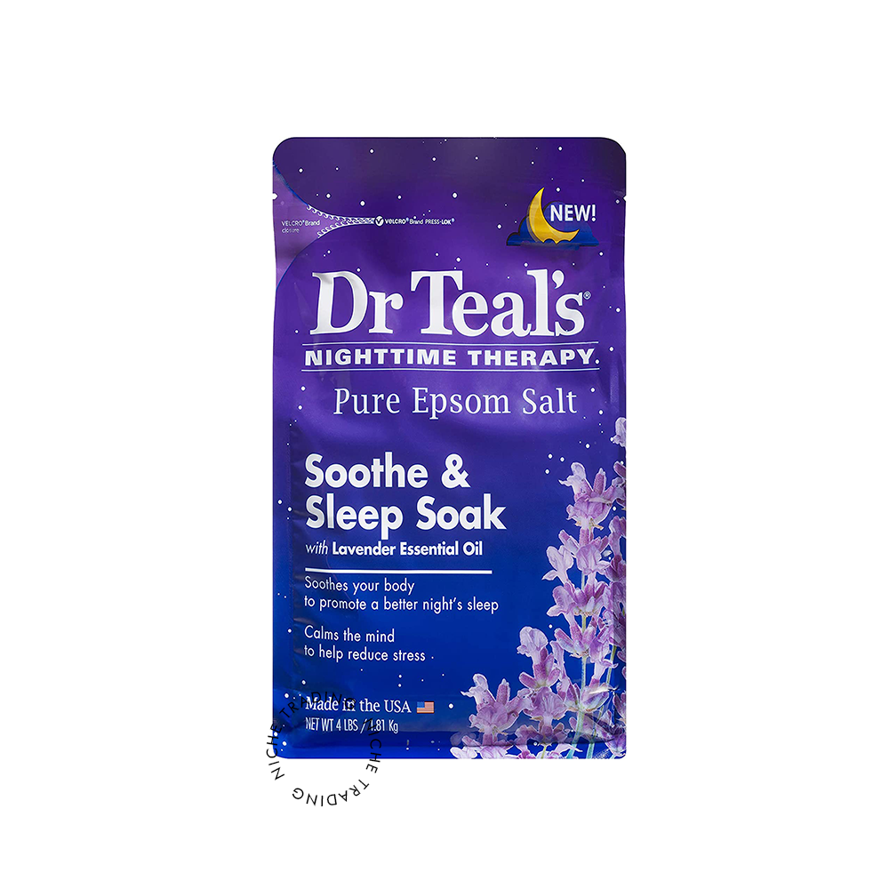 Dr. Teals Dr Teals Pure Epsom Salt Nighttime Therapy Soothe & Sleep Soak with Essential Oil 4 Lbs 1.81kg