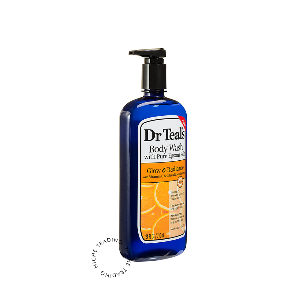 Dr Teal S Glow & Radiance Body Wash with Vitamin C and Citrus Essential Oils 710ml
