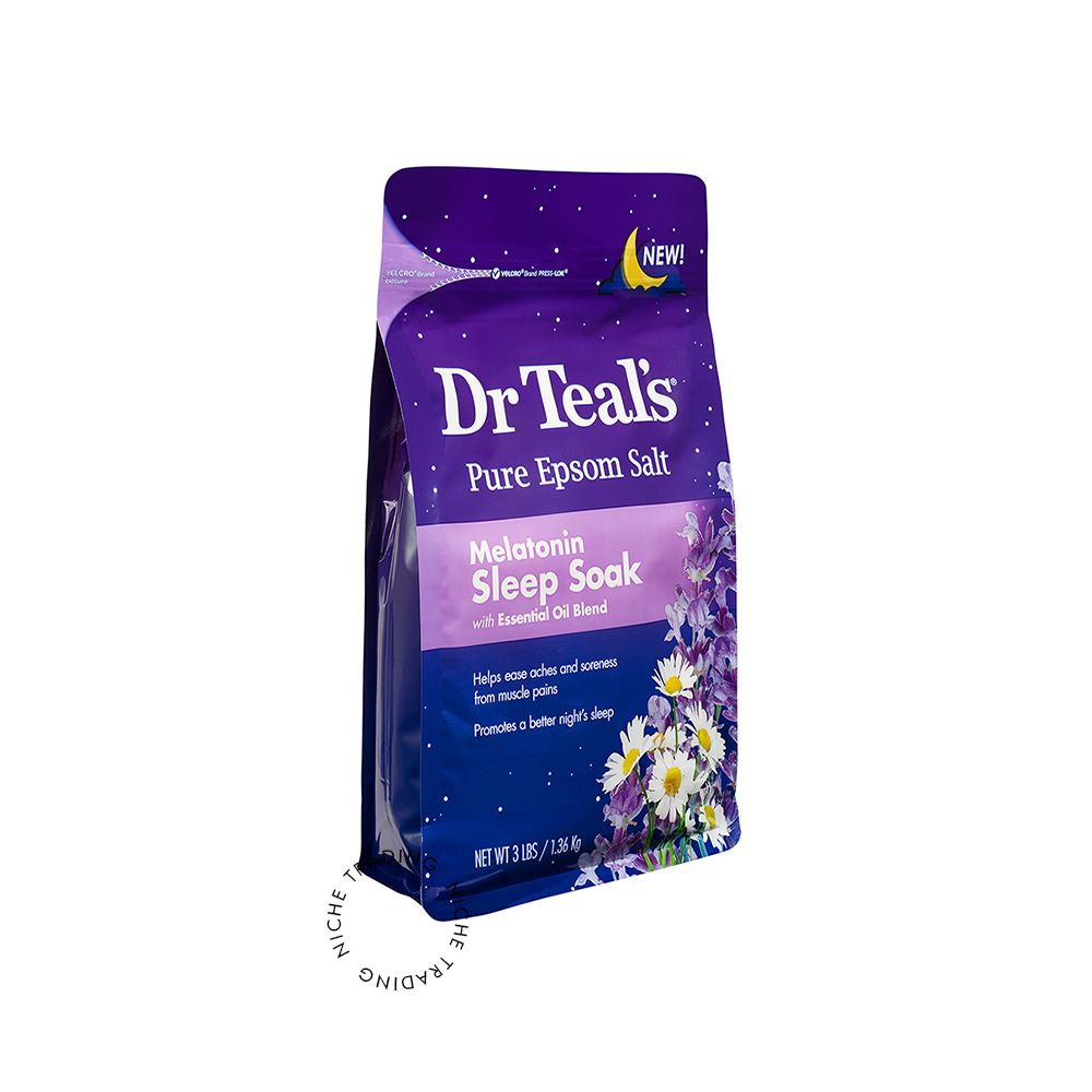 Dr. Teals Dr Teals Pure Epsom Salt Melatonin Sleep Soak with Essential Oil Blend, 3 Lbs 1.36kg