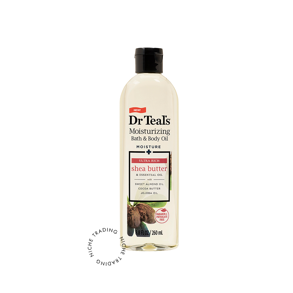 Dr Teals Shea Butter Massage Body Oil 260ml - Dr. Teal's | Niche Trading Qatar