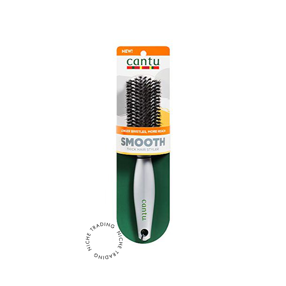 Cantu Plastic Boar Smooth Thick Hair Styler Brush - Cantu | Niche Trading Qatar