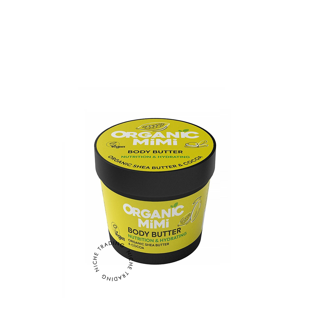 Body Butter Nutrition & Hydrating Shea & Cocoa, 100ml - Organic Mimi | Niche Trading Qatar