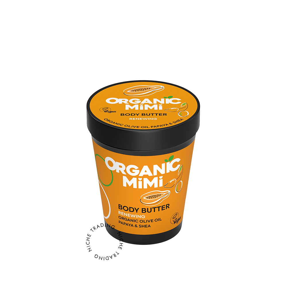 Body Butter Renewing Olive & Papaya, 200ml - Organic Mimi | Niche Trading Qatar