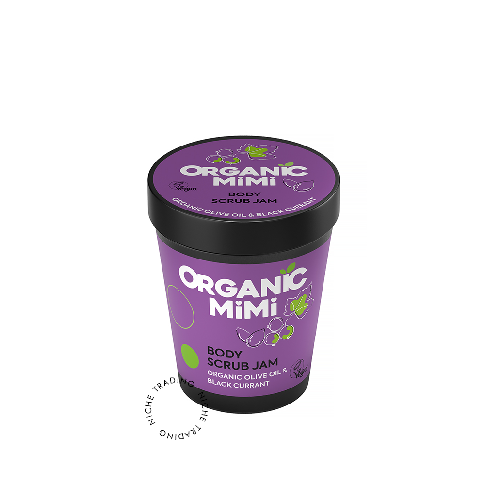 Body Scrub Jam Olive & Black Currant, 250g - Organic Mimi | Niche Trading Qatar