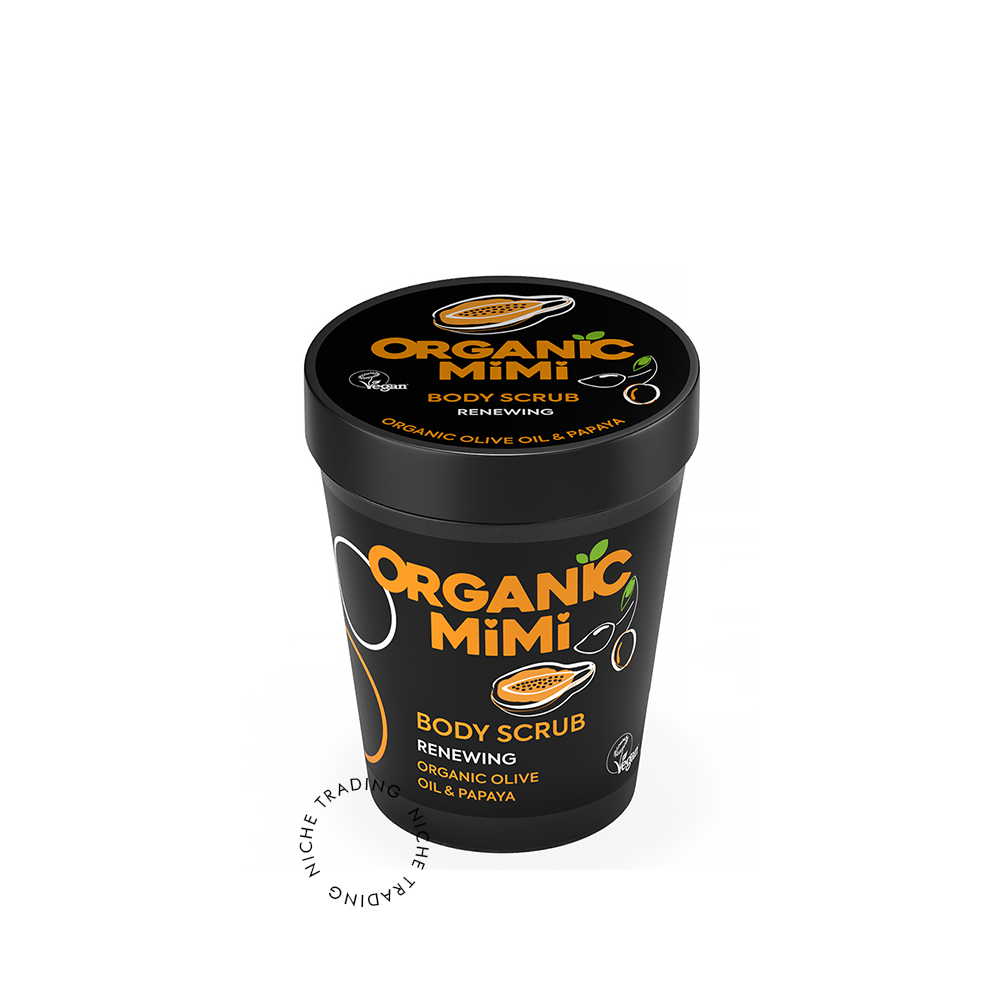 Body Scrub Renewing Olive & Papaya, 250g - Organic Mimi | Niche Trading Qatar